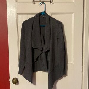 Charcoal Draped Women's Cardigan